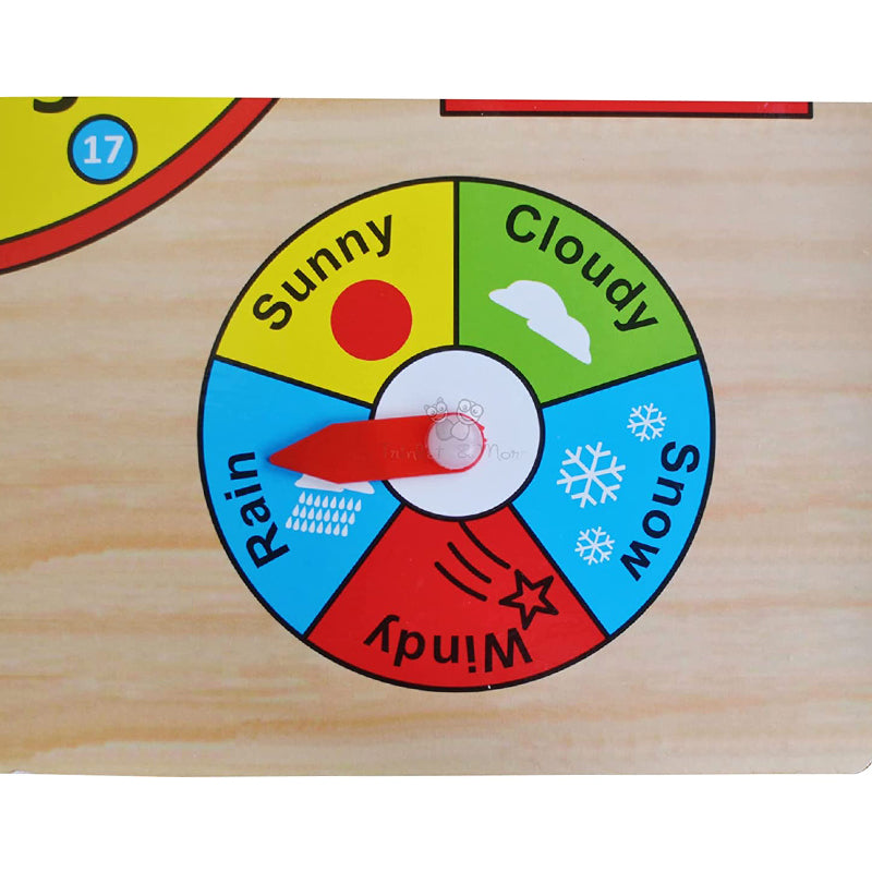 Montessori Wooden Activity Calendar and clock for Kids