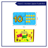 Jumbo pack of Flash cards and jigsaw puzzle (Pack of 4)