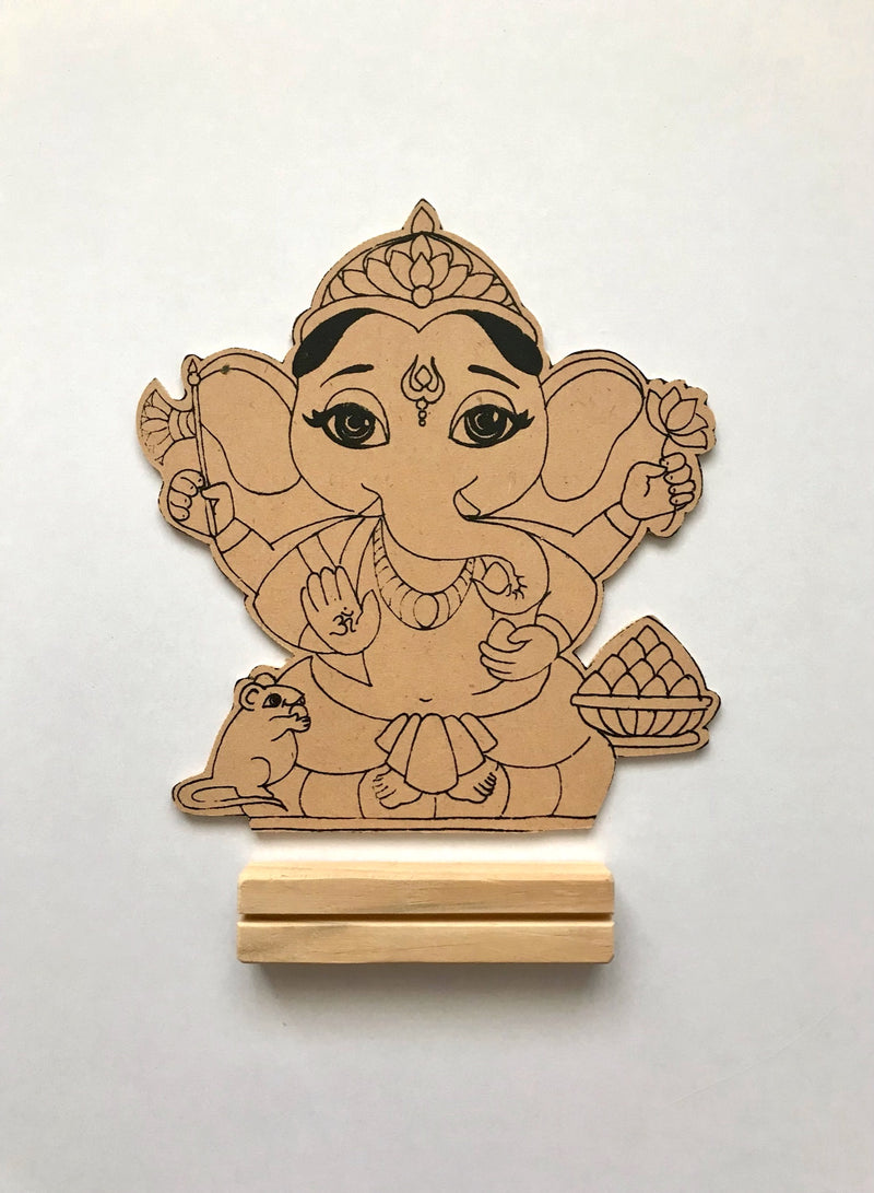 DIY Colouring Wooden Lord Ganesha Activity Box