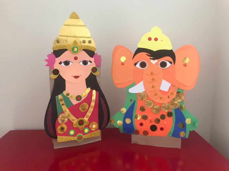 DIY Goddess Lakshmi and Lord Ganesha Activity Box