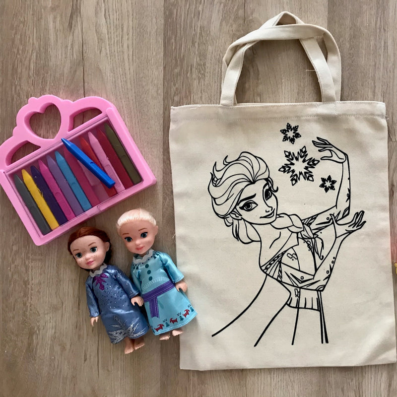 Do It Yourself Colouring Princess Elsa Tote Bag