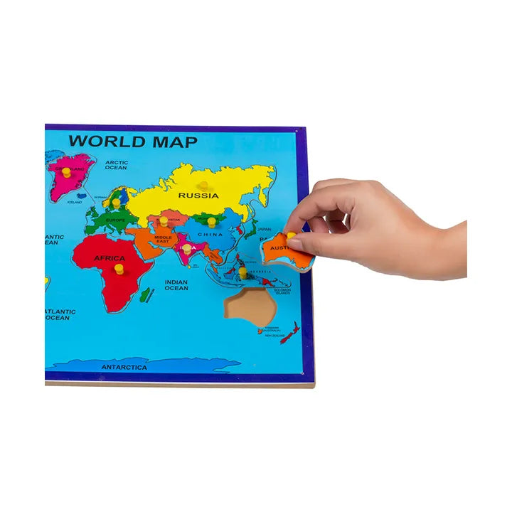 World Map Wooden Puzzle