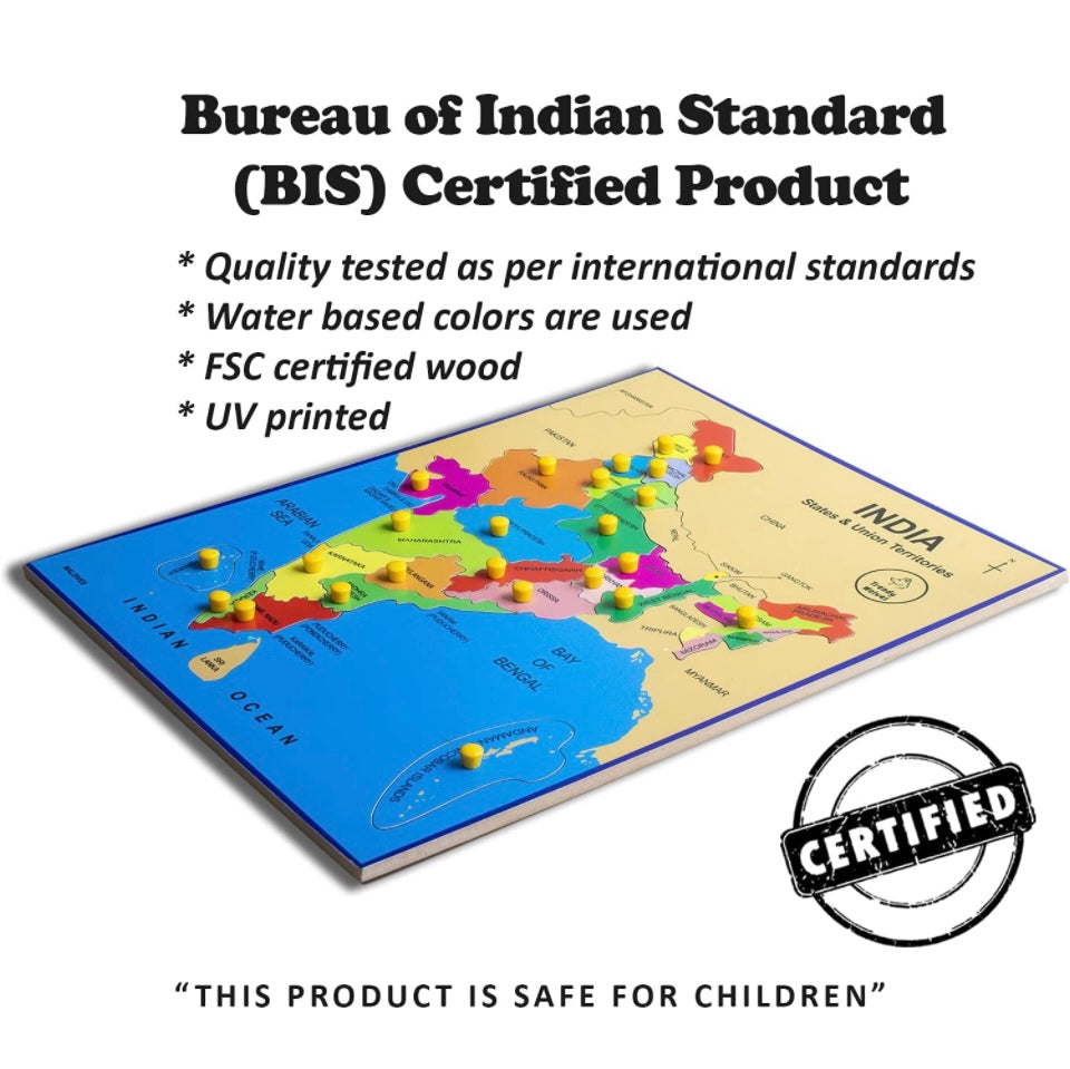 Wooden India Map Puzzle