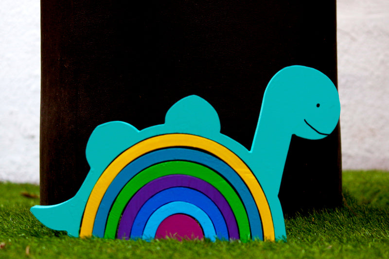Little Jamun Dinosaur Rainbow Stacker With 8 Pieces