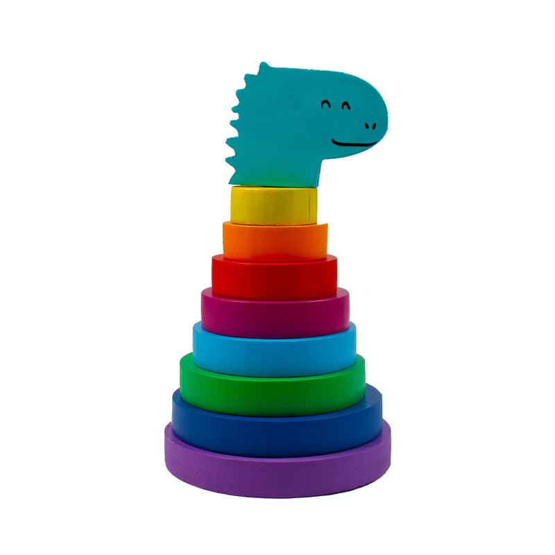 Little Jamun Dinosaur Rainbow Ring Stacker - 8 Pieces