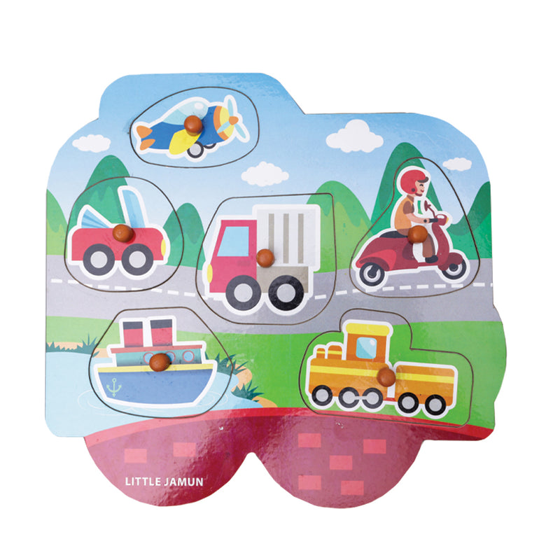 Little Jamun Modes of Transport Peg Puzzle