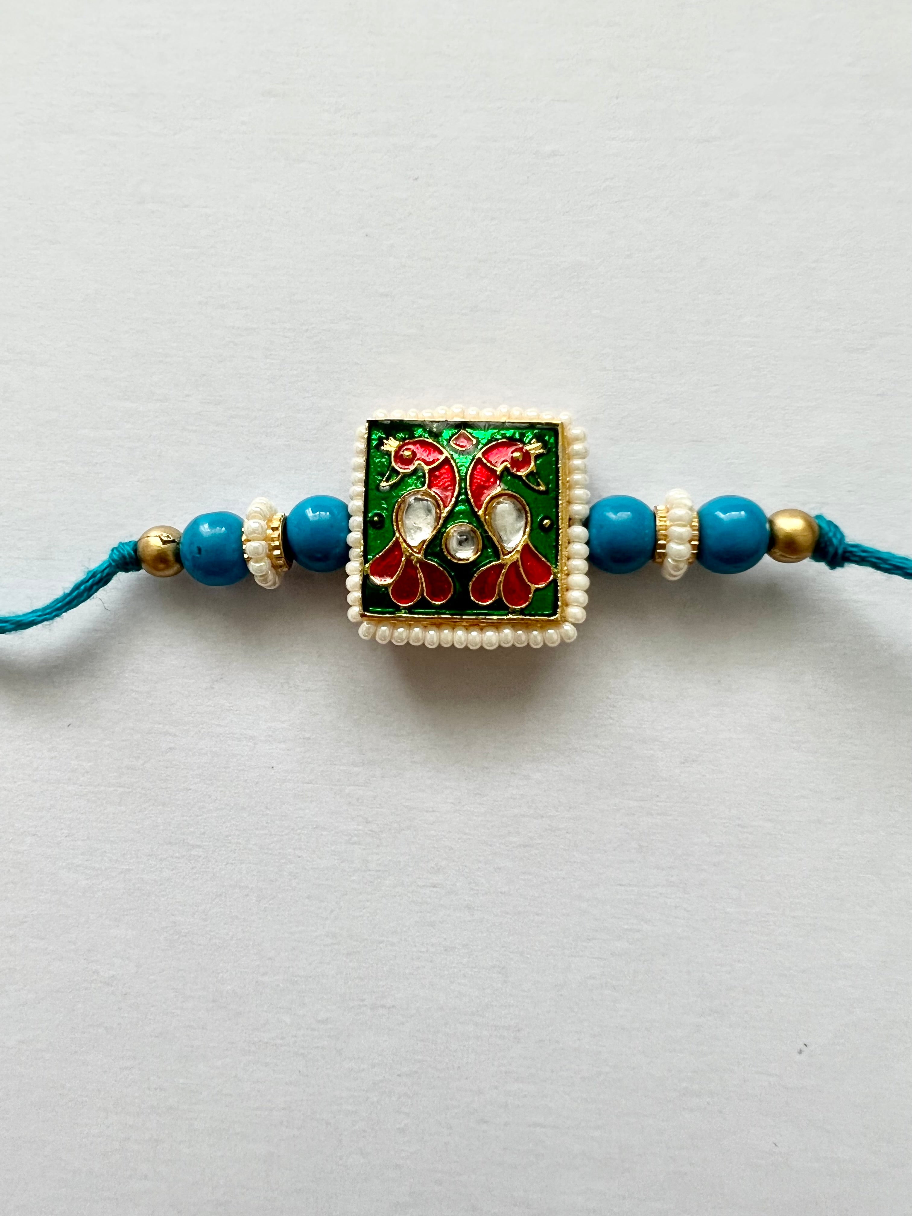 "Mayur" Meenakari Rakhi