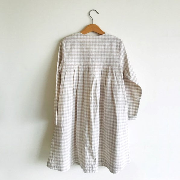 Olivia Front Buttoned Dress (Checks)