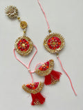 "Sneh" Gota Patti Rakhi and Lumba Set