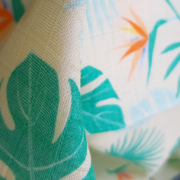 Organic Printed Muslin Swaddle - The Great Indian Hornbill