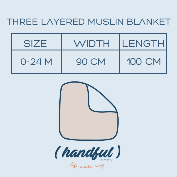 Baby Blanket - Three Layered Muslin - Indian Block