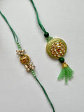 "Utsav" Kundan Rakhi and Lumba Set